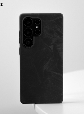 新款高级感黑色简约油画艺术GalaxyS25手机壳轻薄肤感适用三星s234ultra全包磨砂硬壳创意简约防摔保护套外壳