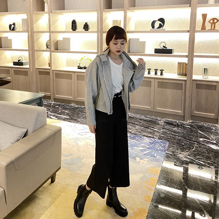 2025春季新款短外套女春秋显瘦简约气质百搭设计感连帽开衫短上衣