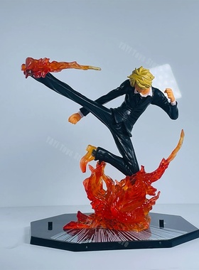 New One Piece Anime Figure Fire Fist Luffy Ace Sanji Battle
