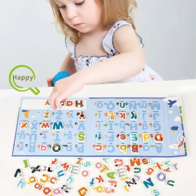 Magnetic Letters Alphabet  ABC Matching Puzzle Book, Educat