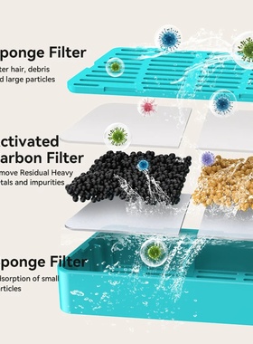 ROJECO Wireless Automatic Cat Water Fountain 2600mAh Pet Wa