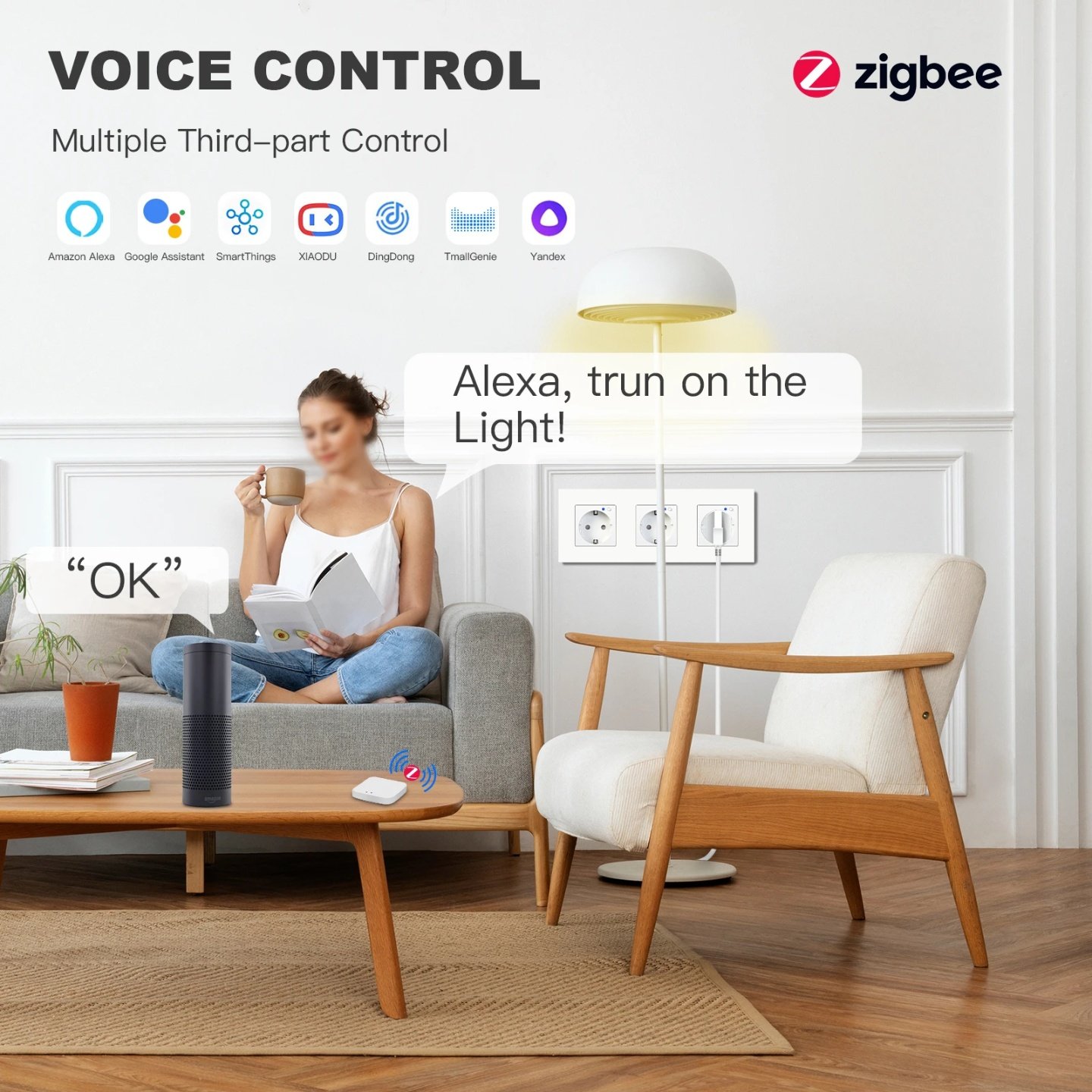 BSEED Single ZigBee Wall Sockets Energy Monitor Double Smar