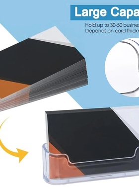 4pcs desktop acrylic business card holder, transparent plas