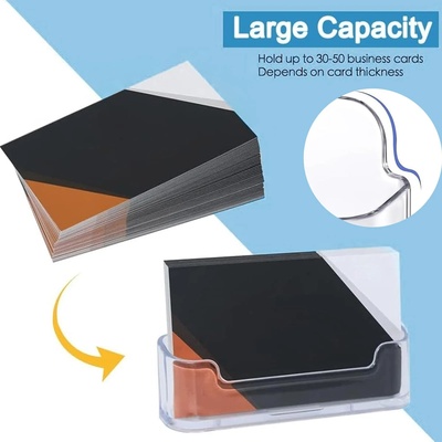 4pcs desktop acrylic business card holder, transparent plas