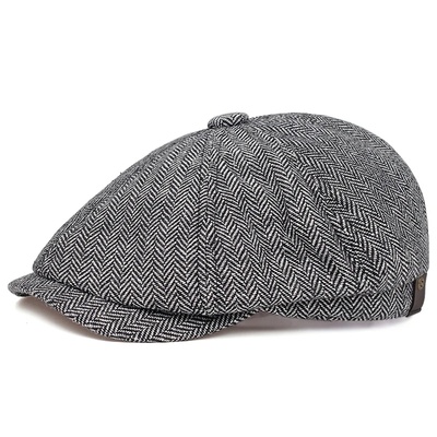 Male Ivy Hat Big Head Man Autumn and Winter Newsboy Cap Top