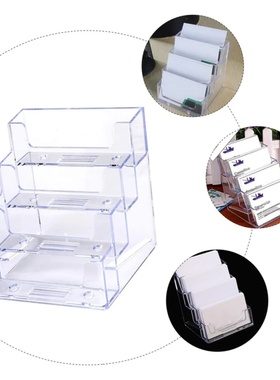 1PC 4-cell business card holder creative transparent card,