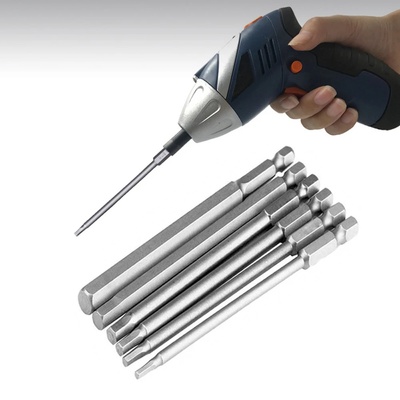 8pcs 100mm Hex Head Allen Wrench Drill Bits Set SAE Metric