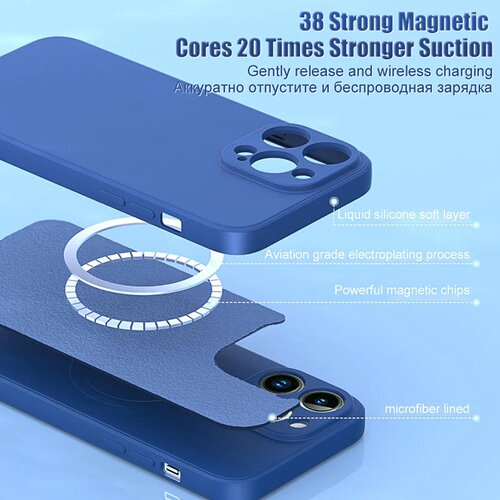 Original For Magsafe Magnetic Case For iPhone 15 14 13 12 1