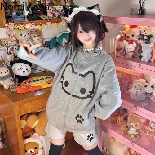 2025 Ropa Mujre Anime Hoodie Jackets Women's Clothing Stand