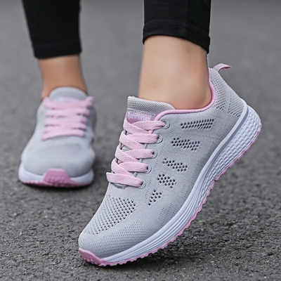 Women Casual Shoes Fashion Breathable Walking Mesh Flat Sho