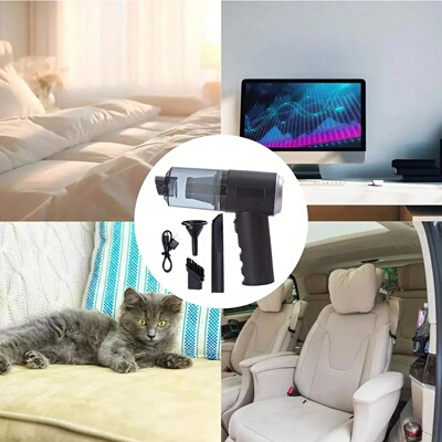 1pc Wireless Vacuum Cleaner Dual Use for Home and Car 120W