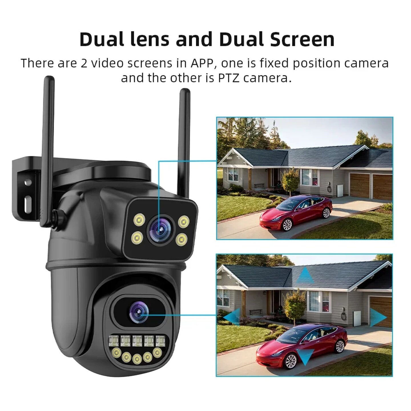 BELIA 4K 8MP WiFi Surveillance Camera, Dual Lens, 4X Digita