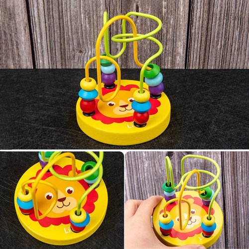 9 in 1 Wooden Montessori Toys Rattle Bell Drum Column Set M
