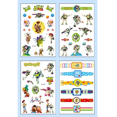 4Pcs/set Tattoo stickers Disney Stitch Princess Sofia Unico