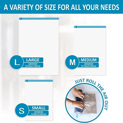 1/3/5pcs Vacuum Bags for Storing Clothes Suitable for Lugga