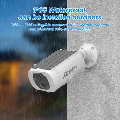 ANRAN 2K Wireless Solar Camera Outdoor Surveillance Integra