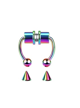 Women Fake Piercing Nose Ring Hoop Septum Piercing Nose Cli