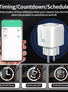 TNCE Tuya EU Plug Zigbee3.0 or WIFI 16/20A, Smart Socket Wi