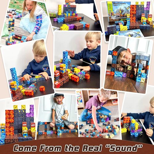 New Magnetic Blocks-Build Mine Magnet World Set for Boys Gi