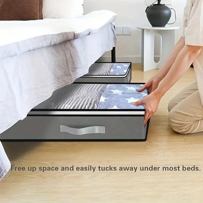 1pc/2pcs/3pcs Dustproof Under Bed Storage Box with Reinforc