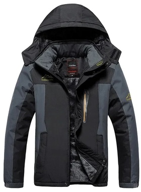 2024 Winter Jacket Men Thick Warm Waterproof Hooded Parka C