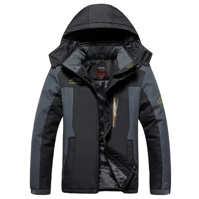 2024 Winter Jacket Men Thick Warm Waterproof Hooded Parka C