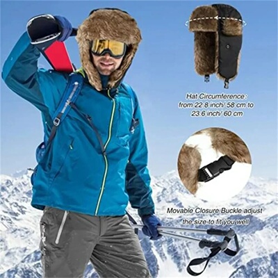Men's Winter Trapper Aviator Trooper Earflap Warm Russian W