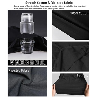 Men's Long Sleeve Combat Shirt 1/4 Zipper Ripstop Cotton Ta