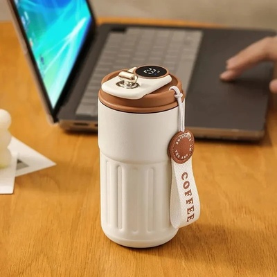 Stainless Steel Insulated Cup Display Temperature Coffee Cu