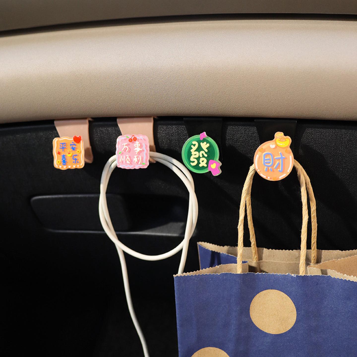 车载多功能座椅背挂钩棕色