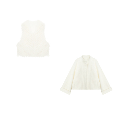 【书婷专享】《三生三世冬日白月光》小香风拉绒狐狸毛25DK8021