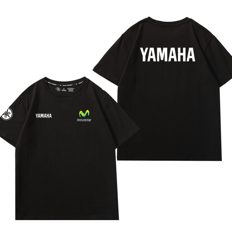 雅马哈YAMAHA短袖T恤男圆领摩托车骑行服厂队速降服机车赛车定制