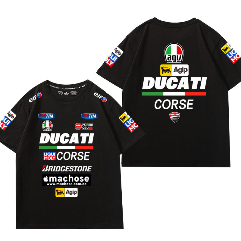 杜卡迪DUCATI摩托车重机车骑行服夏季motogp厂队服圆领短袖T恤男图片