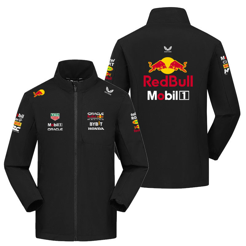 f1赛车服红牛维斯塔潘车队服冲锋衣立领夹克外套秋季周边衣服定制