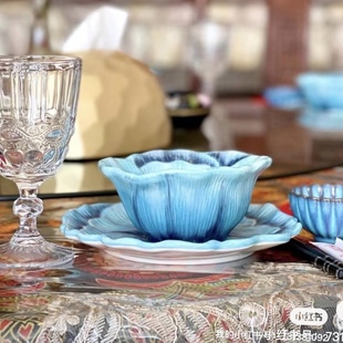 陶瓷出口餐具欧式 饰盘挂盘摆盘 美式 西餐盘点心盘子家用创意花朵装