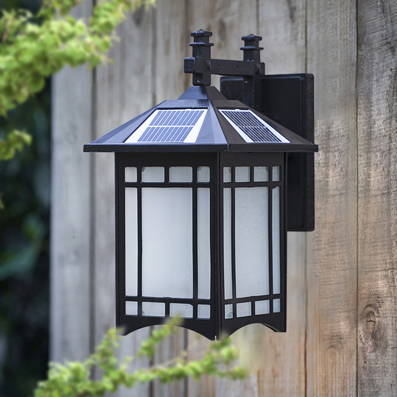 太阳能户外壁灯防水别墅中式景观