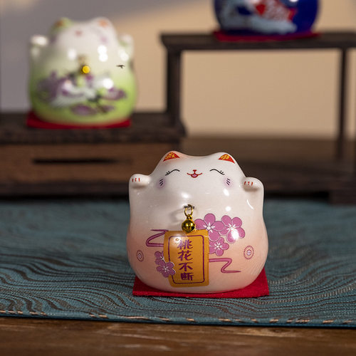 招财猫小摆件迷你猫咪情绪稳定