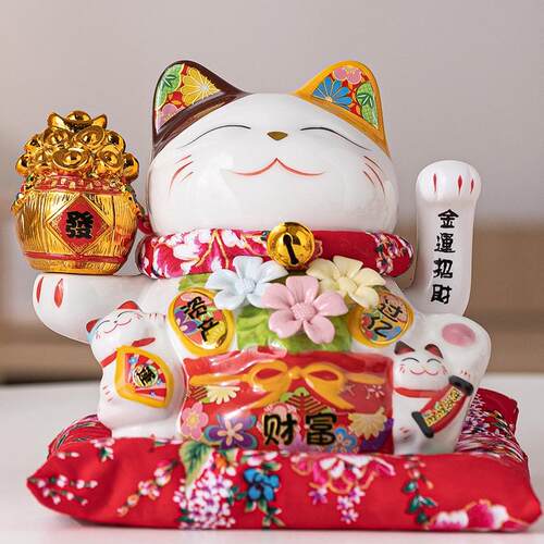 店铺礼物摇手入户招财猫摆件