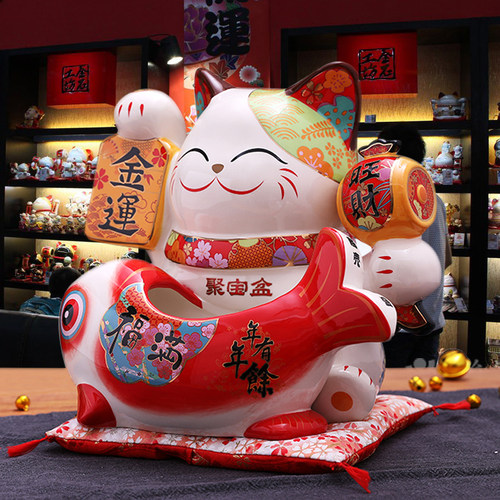 店铺发财猫金石工坊发财猫