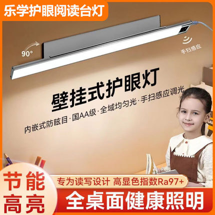 儿童学习桌专用挂式LED台灯学生学习专用护眼充电长条书桌吸顶灯