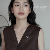 配饰百搭别针毛衣胸花 西装 错轨光阴 H气质蝴蝶胸针ins风潮个性