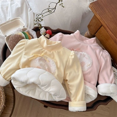 冬季女童纯棉可爱柔软保暖打底衫