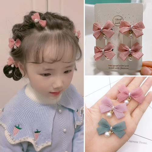 网红玥珠子发夹甜美蝴蝶结