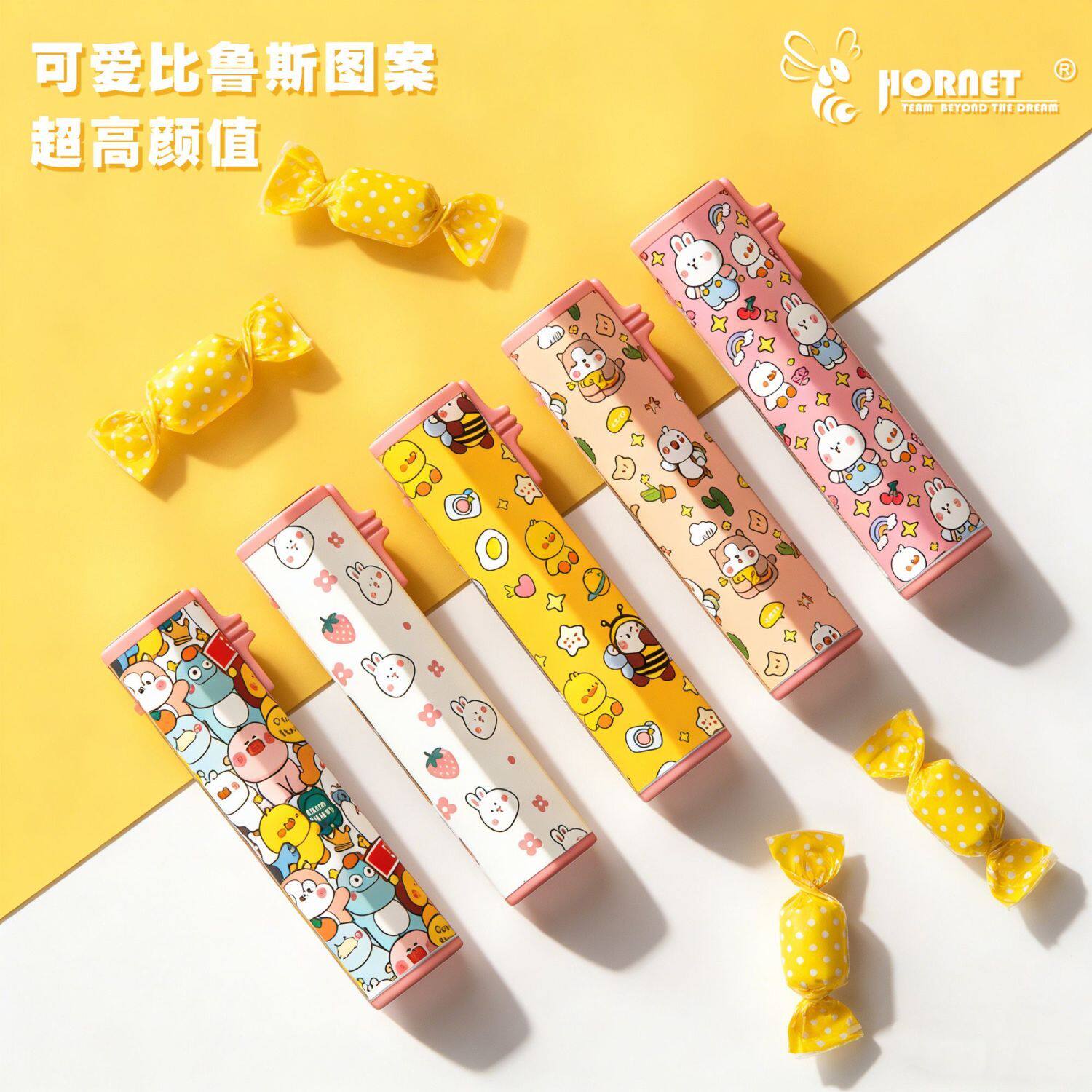 新款可爱卡通创意打火机直冲蓝焰可充气耐用防风高颜值送男友礼物