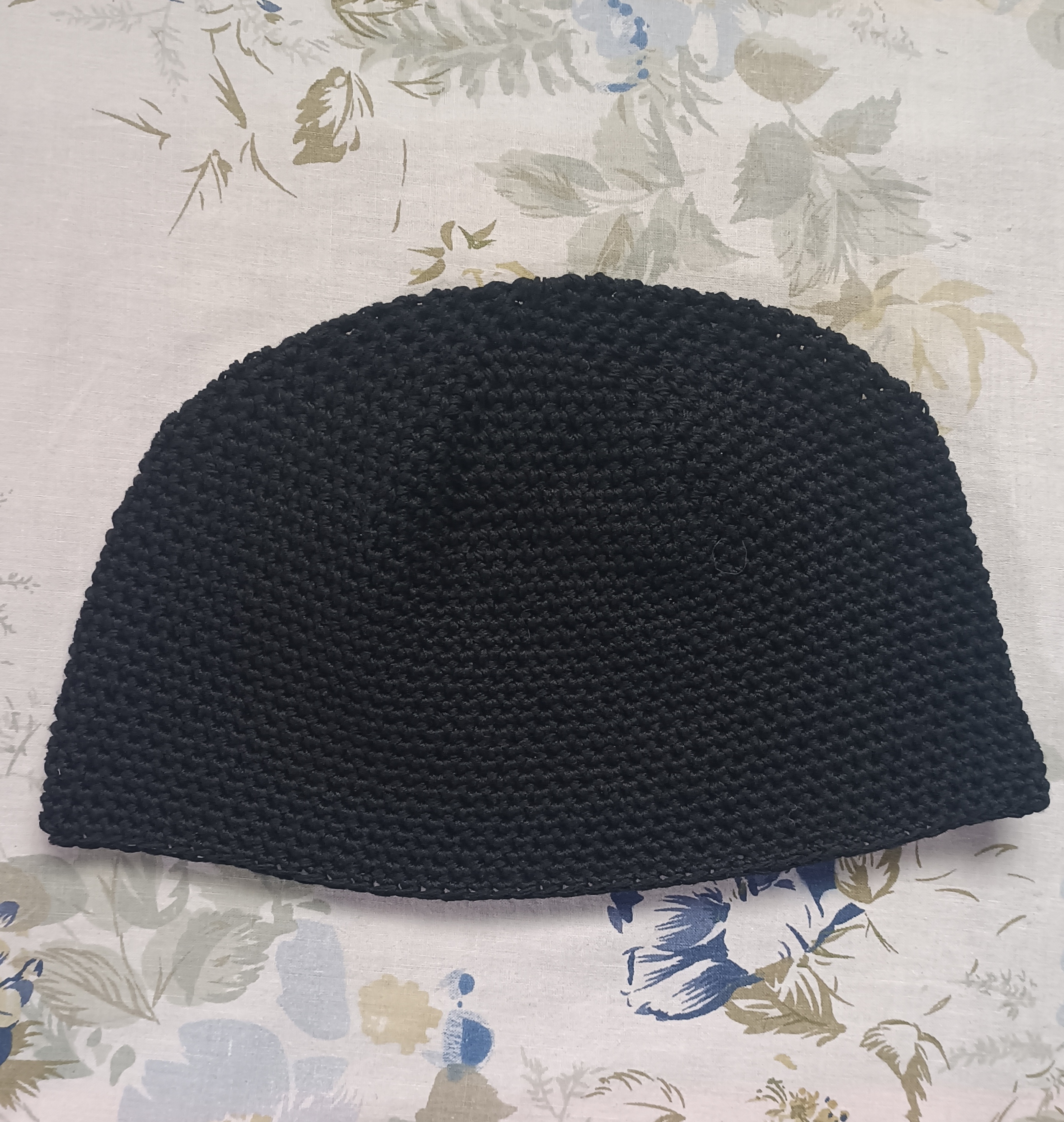 民族风格钩花针织镶钻瓜皮帽短帽男士帽实和一般头带的帽