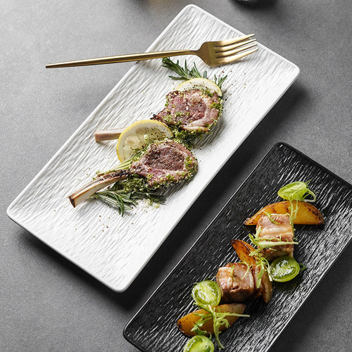高级感长方形盘子创意凉菜盘