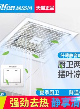 绿岛风集成吊顶嵌入式大风量凉霸