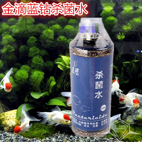 金滴蓝钻杀菌水 金装600ml 鱼缸水族箱淡水观光鱼 鱼药水
