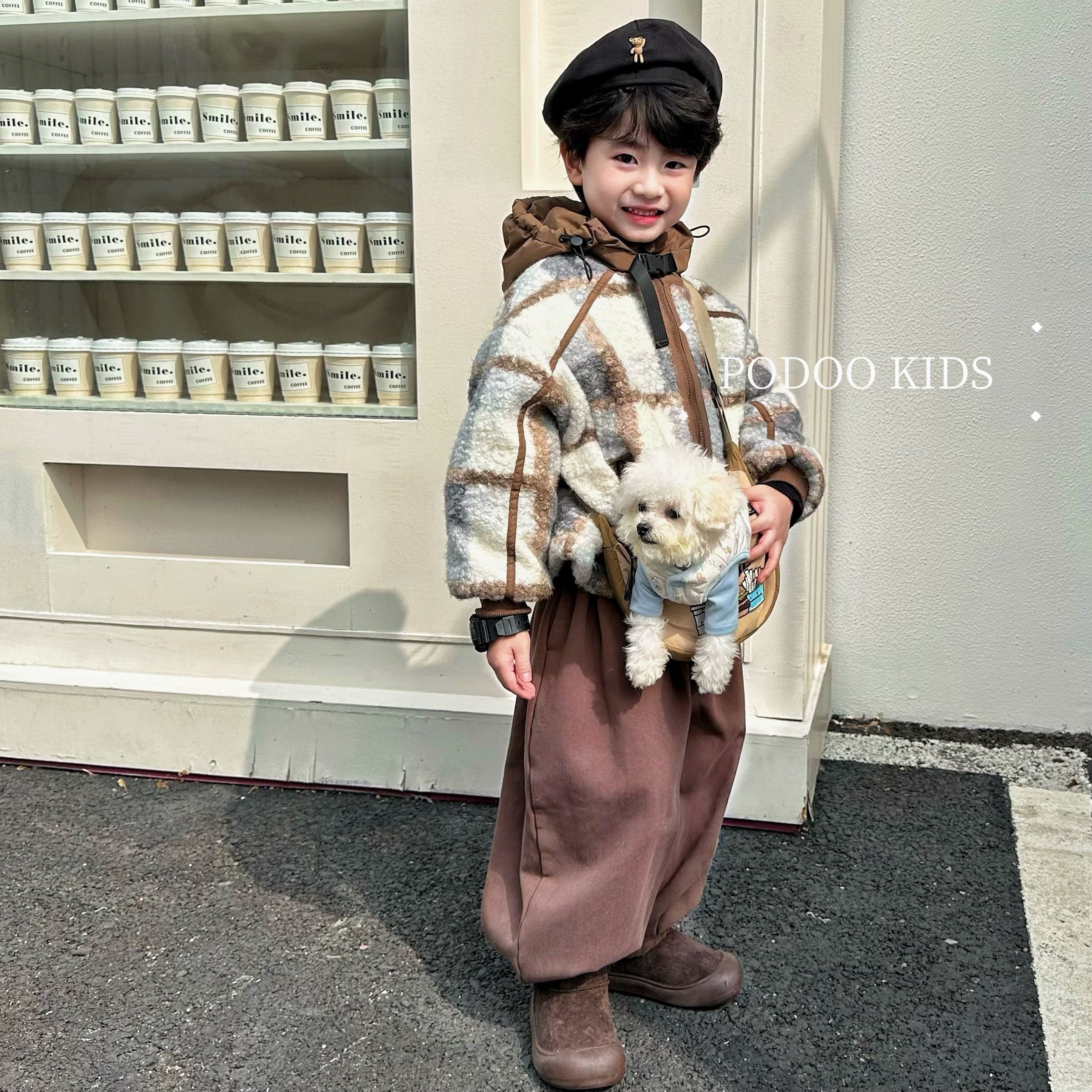 【海盐栗子可可】加厚加绒圈圈毛呢毛绒里衬连帽秋冬棉服外套套装,童装/婴儿装/亲子装,普通外套,淘宝优惠券,粉丝福利购,淘宝优惠卷