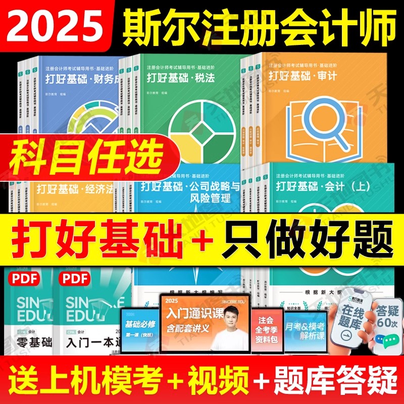 官方正版】2025年斯尔教育注会cpa打好基础只做好题斯尔99记必刷题库真题练习题注册会计师会计税法经济审计财务成本管理公司战略